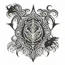 Stephen king hp lovecraft horror tattoo design idea