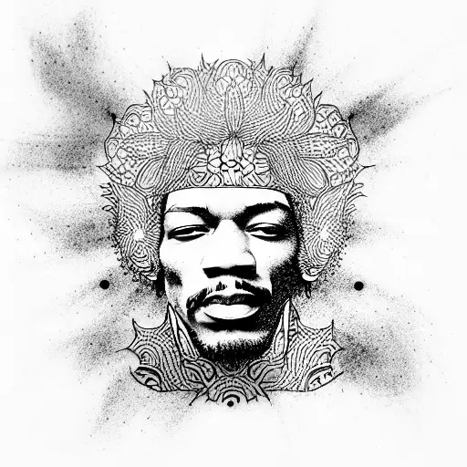 jimi hendrix tattoo design idea