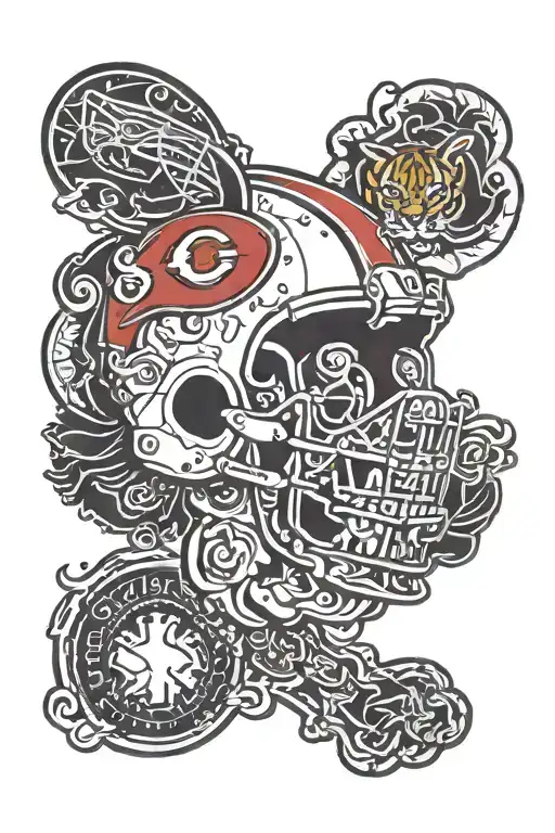Cincinnati Reds baseball, Cincinnati bengals football, North Caroline Basketball, Notre Dame Football, University of Ci tattoo design idea