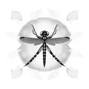 dragonfly with mandala dotwork tattoo design idea