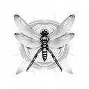 dragonfly with mandala dotwork tattoo design idea