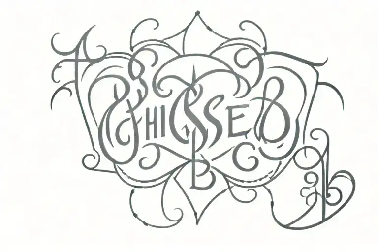 BLESSED in chicano, with 13, B13SSED tattoo design idea