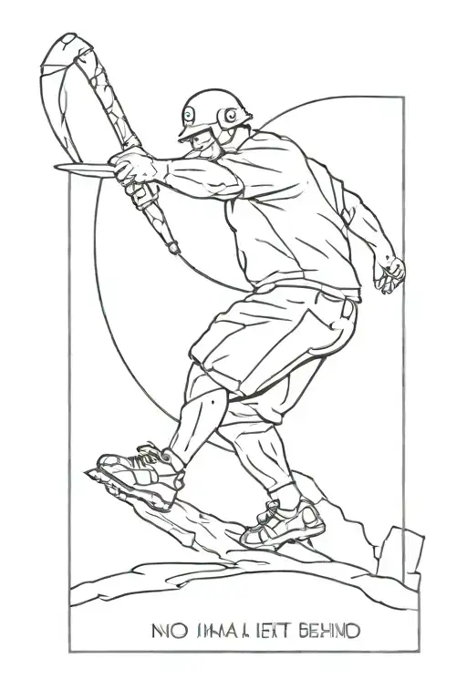 no man left behind lineman tattoo design idea