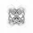 Infinity Symbol with love tattoo design idea
