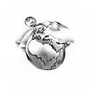 globe tattoo design idea