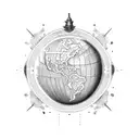 globe tattoo design idea