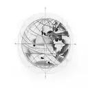 globe tattoo design idea