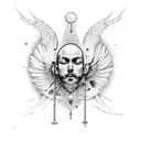 icarus falling tattoo design idea