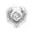 icarus falling tattoo design idea