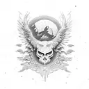 icarus falling tattoo design idea