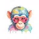 Monkey With Shades  tattoo design idea
