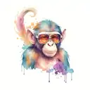 Monkey With Shades  tattoo design idea