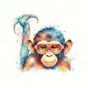 Monkey With Shades  tattoo design idea