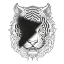 tiger demon tattoo design idea