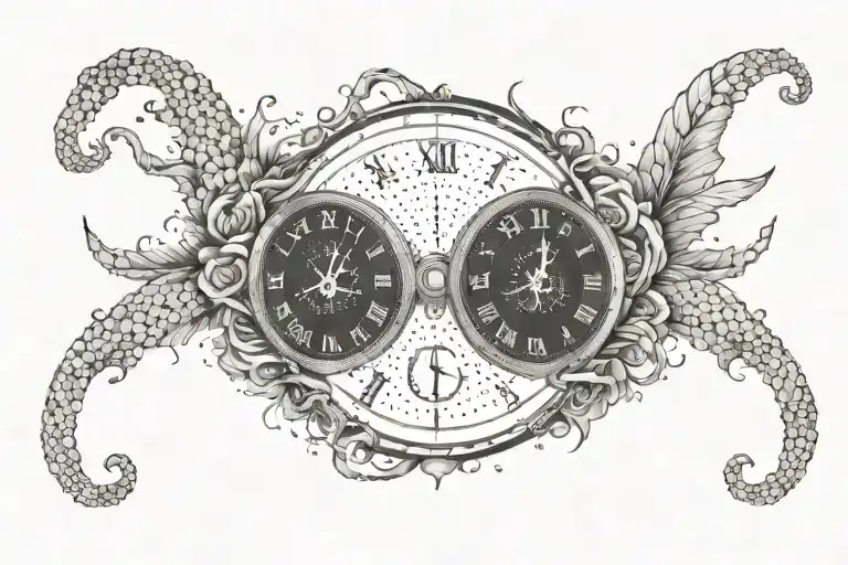 Time waits for none, but memories endure  tattoo design idea
