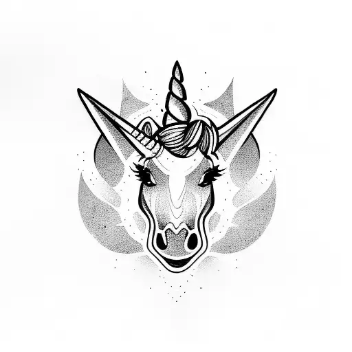 unicorn tattoo design idea