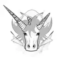 unicorn tattoo design idea