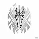 unicorn tattoo design idea