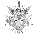 unicorn tattoo design idea