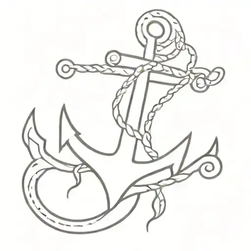 anchor cross tattoo design idea