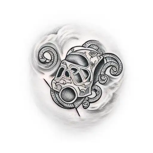 A rock-themed tattoo with a mariachi twist tattoo design idea
