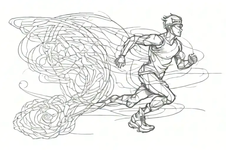 Running man tattoo design idea