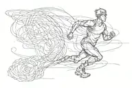 Running man tattoo design idea