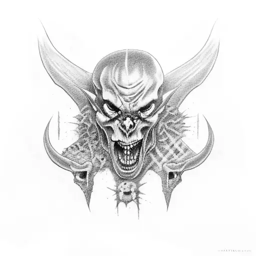 Antichrist, Satan, horror, 666 tattoo design idea