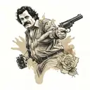 Pablo Escobar tattoo design idea