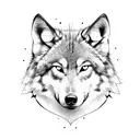 Wolf tattoo design idea