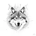 Wolf tattoo design idea