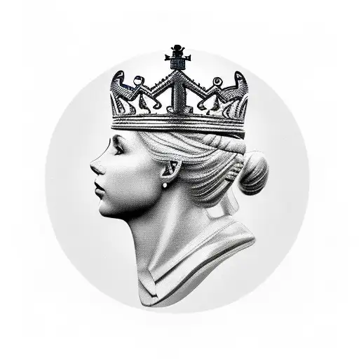 a queen chess piece that says game on under it tattoo design idea