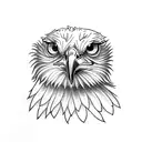 carnation Red tailed hawk tattoo design idea