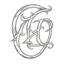 script font large letters E C tattoo design idea
