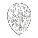 large initials intertwined EC tattoo design idea