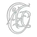 script font large letters E C tattoo design idea