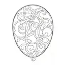 large 'EC' letters 'Live Your Life' script tattoo design idea