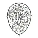 large initials "E C" tattoo design idea