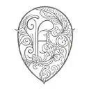 large initials "E C" tattoo design idea