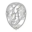 large initials "E C" tattoo design idea
