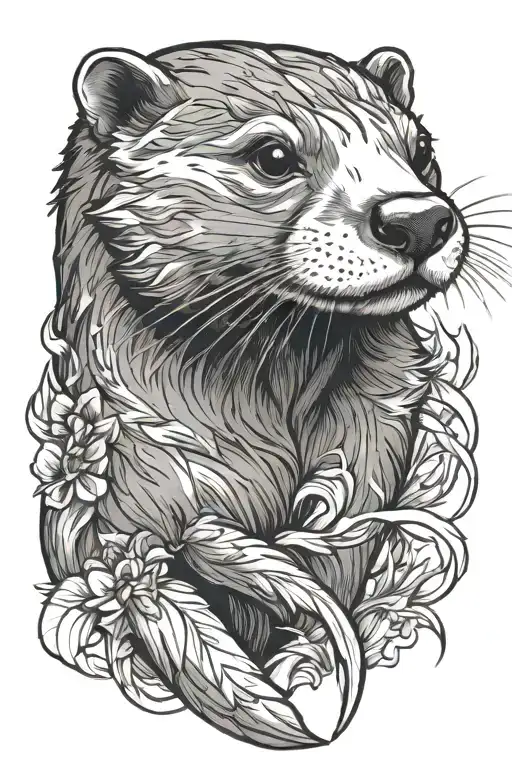 otter tattoo design idea