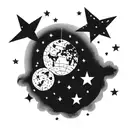 A celestial-themed tattoo featuring stars and constellations that hold special meaning for you and your family, with each star representing a member of your family shining brightly in the night sky tattoo design idea