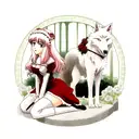 Rose and Wolf tattoo design idea