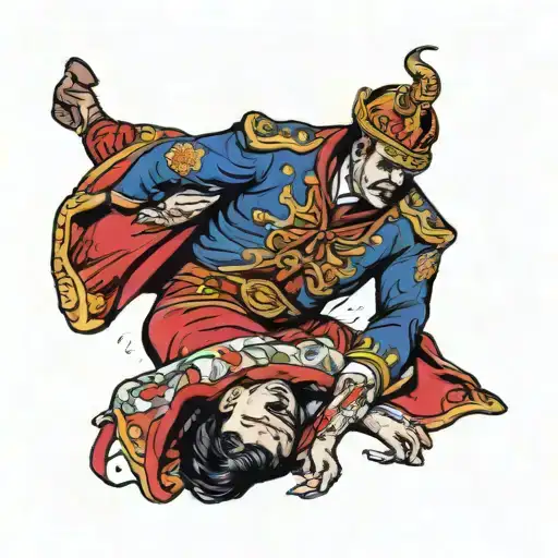 matador fighting tattoo design idea