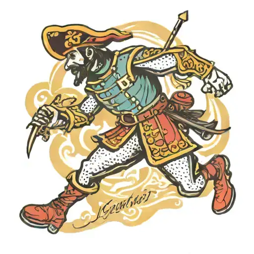 conquistador tattoo design idea