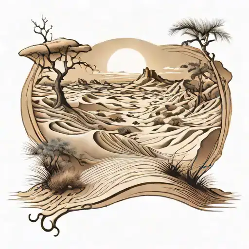 Dunes tremble tattoo design idea