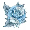 moonlight rose tattoo design idea