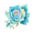 moonlight rose tattoo design idea