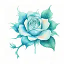 moonlight rose tattoo design idea