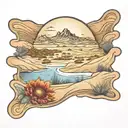 Dunes indian blanket flowers tattoo design idea